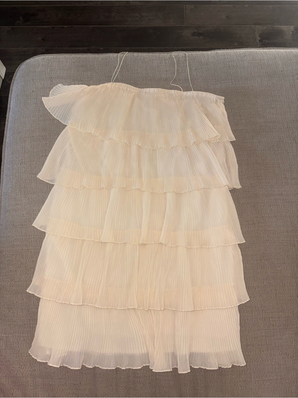 light yellow Tiered Ruffle Mini Sun Dress